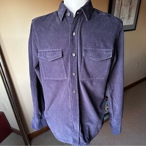 Kardo Navy Blue Corduroy Men’s Shirt sz sm